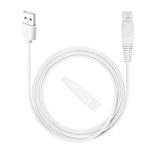 5V Charger Compatible with krovena Women Electric Shaver, USB Charging Cable for Waterproof Razor, 1 Cleaning Brush, 3.3ft Power Cord