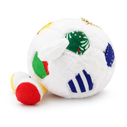 Flag Pattern Plush Soccer Ball Pillow - Soft Decorative Throw for Kids