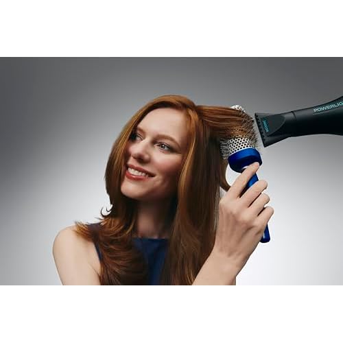 Bio Ionic BlueWave Conditioning Square-Round Brush ? Create Volume & Smooth Hair Quickly, Crimped Bristles Add Root Tension, Styling Brush For Bouncy Blowouts, All Hair Types & Textures, Small, 1"
