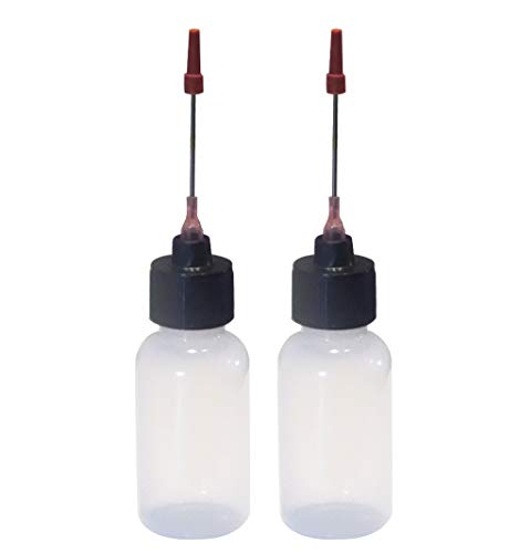 Liberty Products 2-Pack 1oz Plastic Squeeze Bottles Stainless Applicator