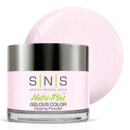 SNS Nail Dip Powder, Gelous Color Dipping Powder - Pink Lemonade (Pink/Pastel, Shimmer), BOS03 - Long-Lasting Acrylic Nail Color & Polish Lasts 14 Days - Low-Odor & No UV Lamp Required - 1 oz