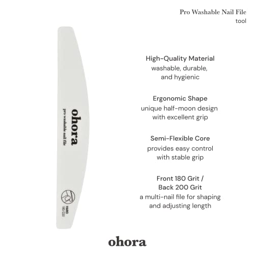 ohora Pro Washable Nail File - Two-Sided 400 Grit