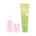 TONYMOLY Green Tea SPF 50 Sunscreen with Pocket Bunny Facial Mist, Lightweight Korean Sunscreen for Face with Hydrating Facial Mist Moisturizer Spray