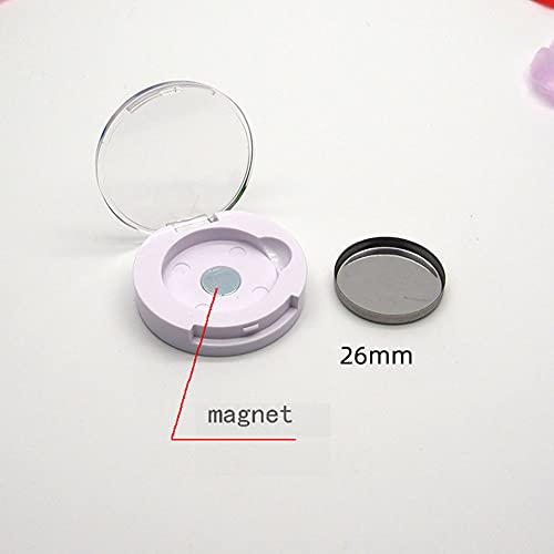 Luzen 4Pcs Round Eyeshadow Containers with Magnet - Empty Refillable