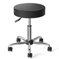 CLORIS Round Rolling Stool Hold up to 400 LBS Height Adjustable Swivel Chair Metal Feet with Wheels for Spa, Massage, Salon, Home, Office, Medical, Tatoo, Bar Black