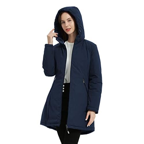Bellivera Women Puffer Jacket Reversible Spring and Winter Fashion Warm Quilted Long Hooded Padded Bubble Coat