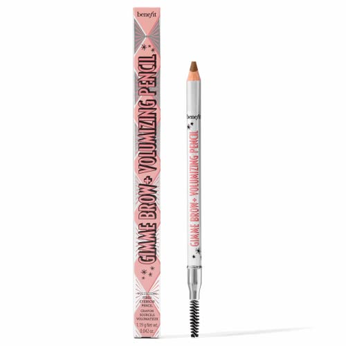 Benefit Gimme Brow+ Volumizing Fiber Eyebrow Pencil (3.75 Warm Medium Brown), 0.04 Ounce (Pack of 1)