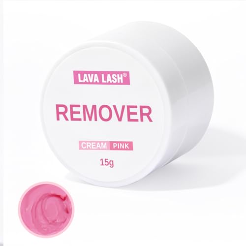 LAVALANDO Pink Cream Lash Remover for Eyelash Extensions 15g - Low-Irritant Glue Remover