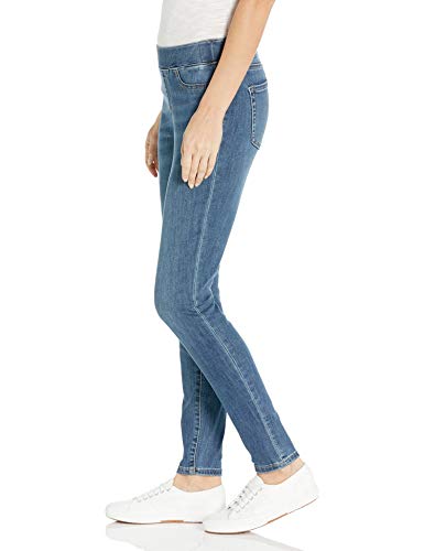 Women's Skinny Fit Mid-Rise Stretch Pull-On Jeggings with Pockets