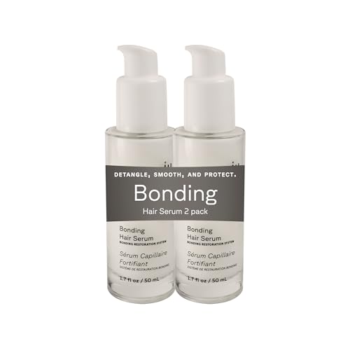 Acure Bonding Hair Serum - Leave In Hair Oil for Damaged and Frizzy Hair, Treatment for Damage, Split Ends, Use on Dry, Curly, Straight Locks for Lightweight Frizz Control & Shine - 1.7 fl oz (2 Pack)
