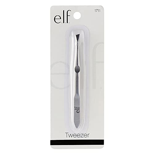 Professional Stainless Steel Slant Tweezer 1 Count – Ergonomic, Precise Hair Removal