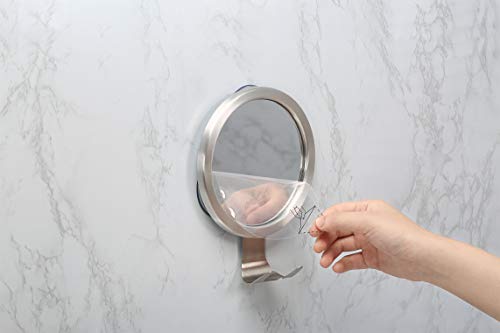 Ettori Fogless Shower Mirror with Razor Holder - 3 Suction Cups