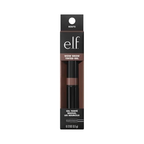 e.l.f. Wow Brow Gel Volumizing Tinted Wax-Gel for Full Natural Brows Brunette