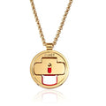 KUKEY Gold/Red Eyewear Necklace Holder for Sunglasses & Glasses