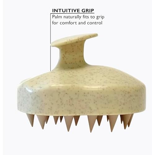 Cricket Scalp Massage and Shampoo Brush, Scalp Care, Scrub, Exfoliate, at Home, Salon, Beige