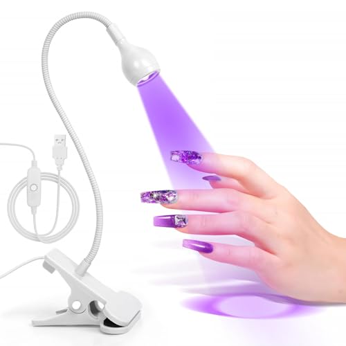 AORAEM White UV Nail Lamp for Gel Nails, LED Manicure Light, 1 Count