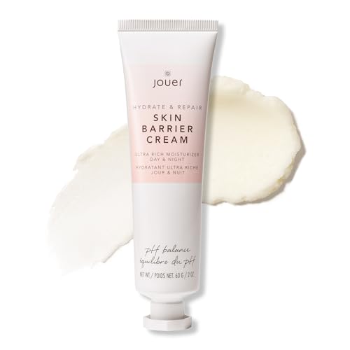 Jouer Skin Barrier Cream - Skin Barrier Repair Moisturizer - Hydrating Hyaluronic Acid, Wrinkle Cream- Anti Aging Night Routine with Alpha Lipoic Acid and Coq10-2 oz