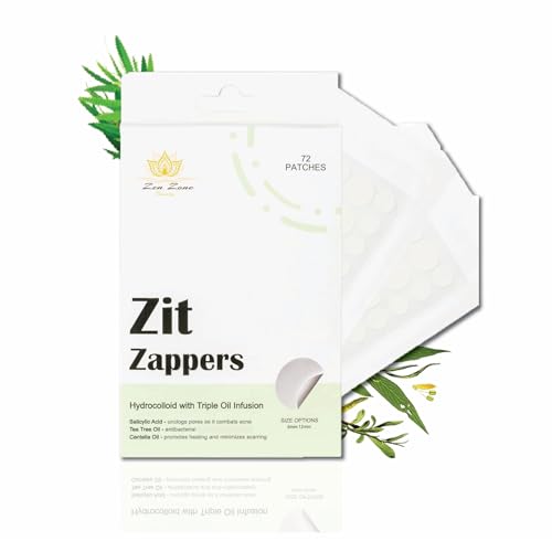 Pimple Patches - Pack of 72 Pimple Patches for Face with Triple Oil Infusion, Acne Patches for Face with Salicylic Acid, Tea Tree Oil & Centella Oil, Zit Patches