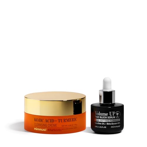 Mature Skin Night Routine| Brightening Balm-to-Oil Face Cleanser for Makeup Removal & Even Tone | 5% Volufiline Plumping Serum for Fine Lines, Un