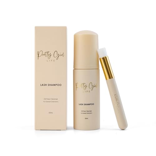Eyelash Extension Shampoo with Brush - Gentle Foam Cleanser