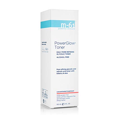 m-61 PowerGlow Toner | Alcohol-Free, Pore Refining Toner with Glycolic and Salicylic Acid. to Deeply Cleanse, Balance, and Clarify Skin. Soothes and Calms, 5.0 Fl Oz