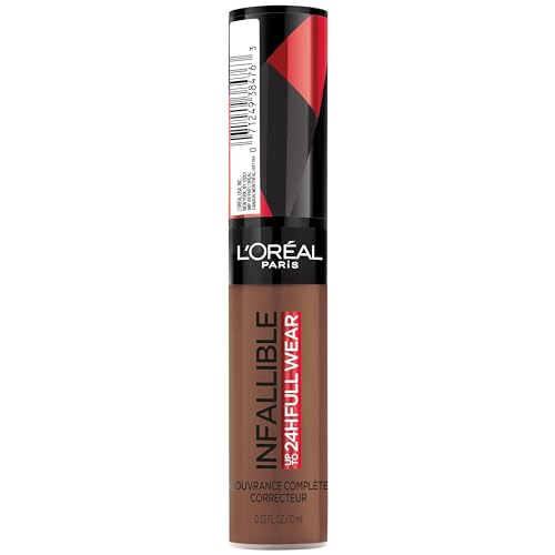 L'Oreal Paris Makeup Infallible Full Wear Waterproof Matte Concealer, Full Coverage, Walnut, 0.33 fl. oz.