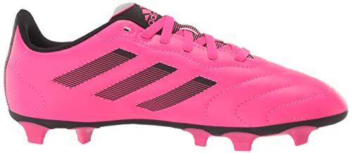 adidas Kids Goletto VIII Firm Ground Soccer Shoe, Team Shock Pink/Black/Black, 10 US Unisex Toddler