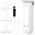 SweetLF Hair Clippers, Silent Cordless Hair Trimmer, Mini Hair Cutting Kit with 3 Guide Combs, USB Rechargeable, Portable, White