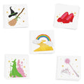 Wizard Witch Temporary Tattoos - 25 Metallic Flash Tats