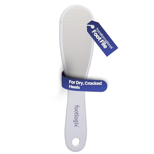 Footlogix Double-Sided Stainless Steel Foot File Coarse & Fine Grit – White / 1 Count