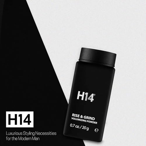 H14 Rise & Grind Hair Powder for Men – Volumizing Matte Finish, 0.71 oz