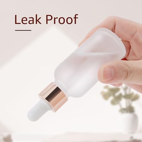 30ml Frosted Glass Dropper Bottles (30-Pack) with Caps & Labels