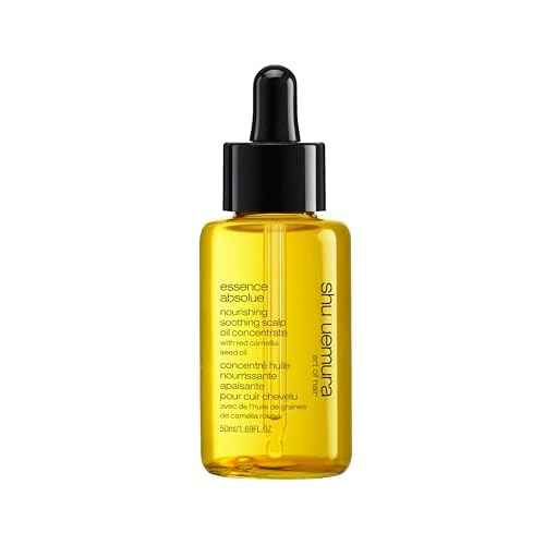 shu uemura art of hair Essence Absolue Pre-Shampoo & Nourishing Treatment Oil - Soothes Dry and Flaky Scalp, Leaves Scalp Moisturized and Balanced, Nourishes For Soft and Shiny Hair, 1.7 Fl Oz