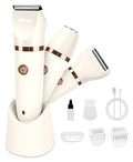 Ufree Off-White 3-in-1 Women's Bikini Trimmer Electric Razor & Grooming Kit
