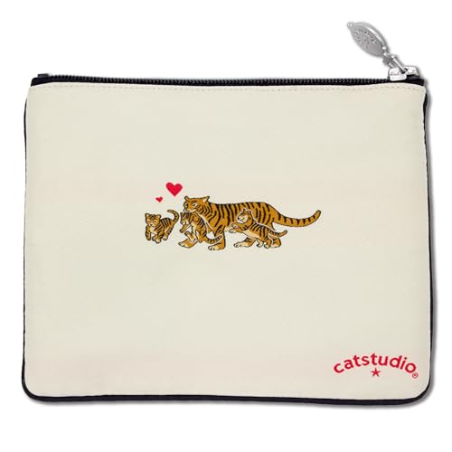 Catstudio Zipper Pouch, Celebrating Moms Embroidered Design, Purse Organizer, Travel Essentials, Travel Toiletry Bag, Ideal Gift for Mom, Makeup Bag, Dog Treat Pouch, Purse
