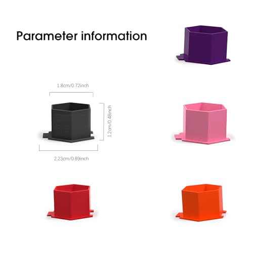 Tattoo Ink Caps Disposable Silicone Tattoo Pigment Cup 200Pcs/Set Tattoo Ink Holder Suitable for Tattooing Makeup Painting (Black)