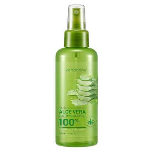 VENAMINE Korean Aloe Vera Soothing & Moisture 100% Gel Mist, 150 Gram