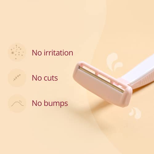 Carmesi Bikini Razor for Women | No Cuts, No Bumps Hair Removal | Japanese Nano-Precision Blade with Safety Comb | Smooth, Irritation-Free Bikini Line Shave | Pack of 2