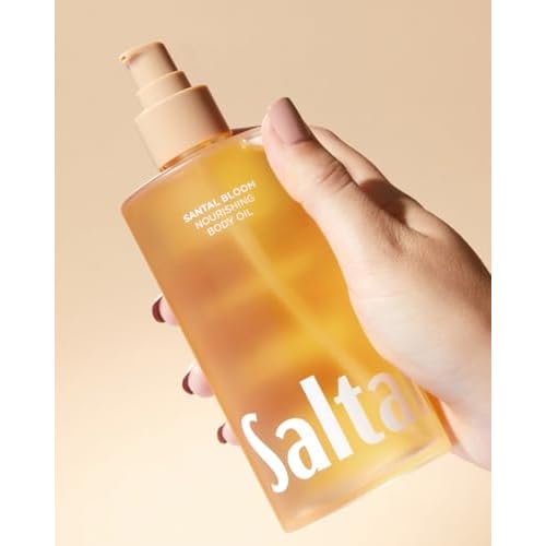 Saltair Body Oil. Jumbo Size Santal Bloom After Shower and Bath Oil for Women and Men. Botanical, Non-Greasy, and Well-Absorbing Moisturizer for Hydrating Dry Skin ? 10oz Bottle