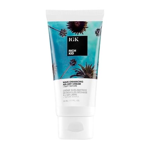 IGK RICH KID Wave Enhancing Air-Dry Cream | Hold + Texture + Shine | Vegan + Cruelty Free |