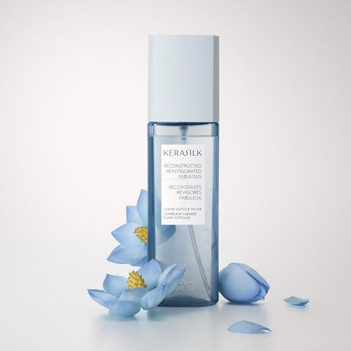 KERASILK Liquid Cuticle Filler | Heat-Activated | Provides Long Lasting Hair Cuticle Protection | Rebuilds & Optimizes Hair Surface | With Heat Protection | For Stronger & Smoother Hair | 125ml