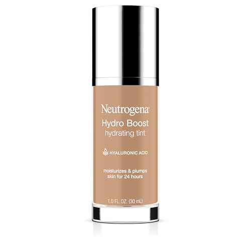 Neutrogena Hydro Boost Hydrating Tint Foundation Makeup for Dry Skin, with Hyaluronic Acid, Lightweight Oil-Free Water Gel, Non-Comedogenic, 40 Nude Color, 1.0 fl. oz