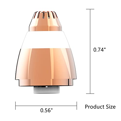 Eyebrow Hair Remover Replacement Heads Compatible for Finishing Flawless Facial Hair Removal Tool for Women Smooth, with Cleaning Brush, Rose Gold (RoseGold-2pcs)
