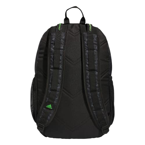 adidas Excel 6 Backpack, BOS Mini Monogram Black/Lucid Lime Green, One Size