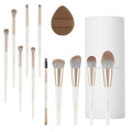 Makeup Brush Set Pearlescent Handles, 14Pcs Vegan Makeup Brushes Synthetic Bristles for Powder Foundation Concealer Blush Contour Eye Shadow Blending,Cruelty-Free,Comestic Brushes with Case