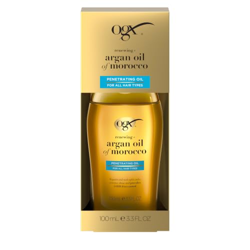 OGX Argan Oil Hair Treatment, Cold-Pressed Moroccan Oil, 3.3 fl oz