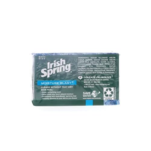 Irish Spring Moisture Blast Deodorant Bar Soap, 11.1 oz bars, 3 each (Pack of 2)