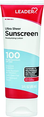 Leader Travel Sunscreen SPF 100+ - Water-Resistant, Dry-Touch Lotion, 3 oz (Variation 1)