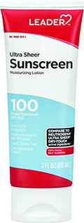 Leader Travel Sunscreen SPF 100+ - Water-Resistant, Dry-Touch Lotion, 3 oz (Variation 1)