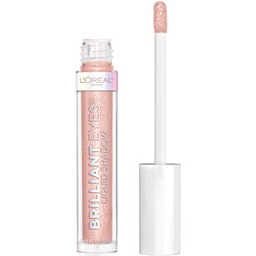 L'Oreal Paris Brilliant Eyes Shimmer Liquid Eye Shadow, Longwearing Lasting Shimmer, Crease Resistant, Flake-Proof, Precision Applicator, Quick Dry, Non-Greasy, Paradise Star, 0.1 oz.